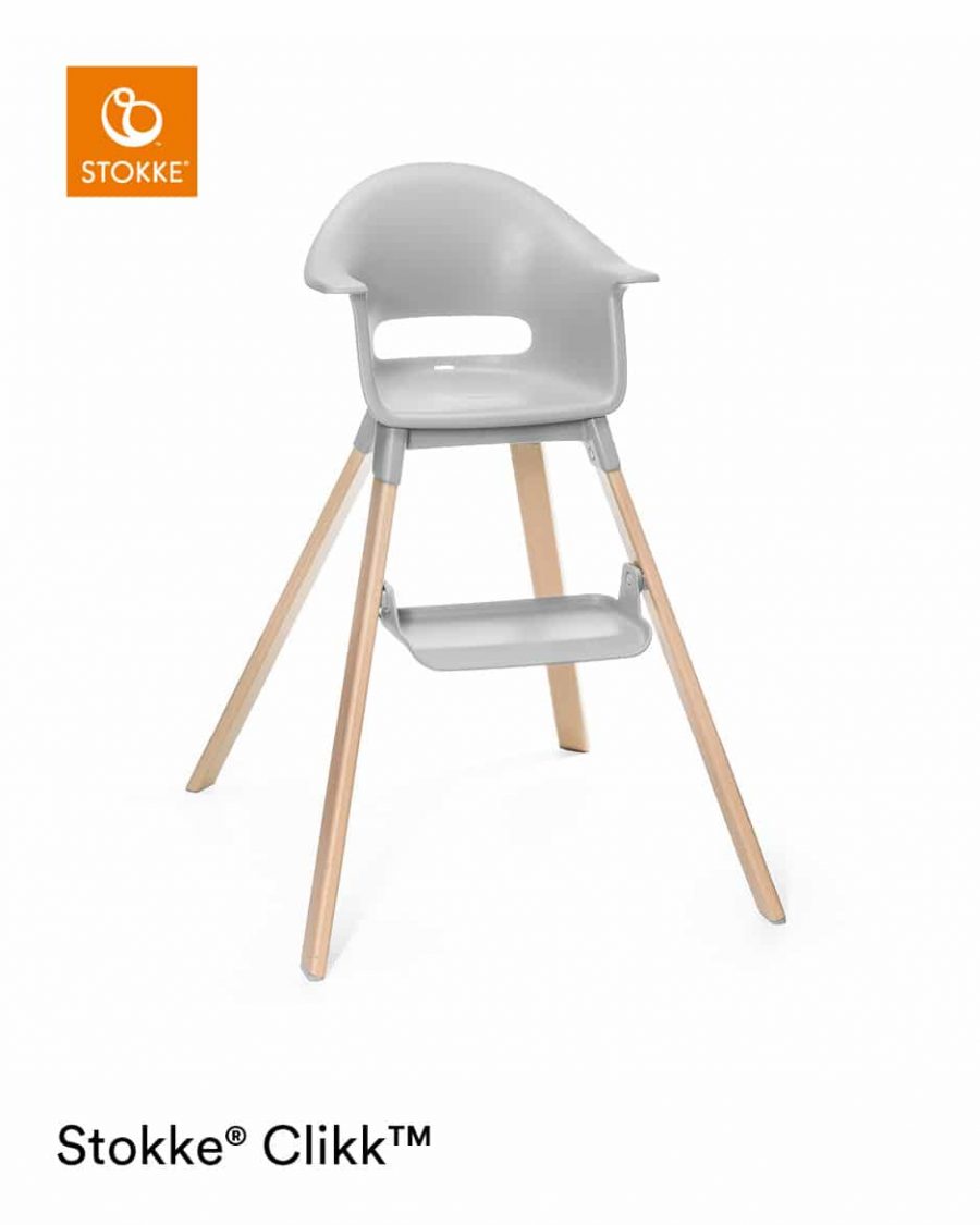 Stokke Clikk High Chair, Natural, Cloud Grey gris nube ver precio características